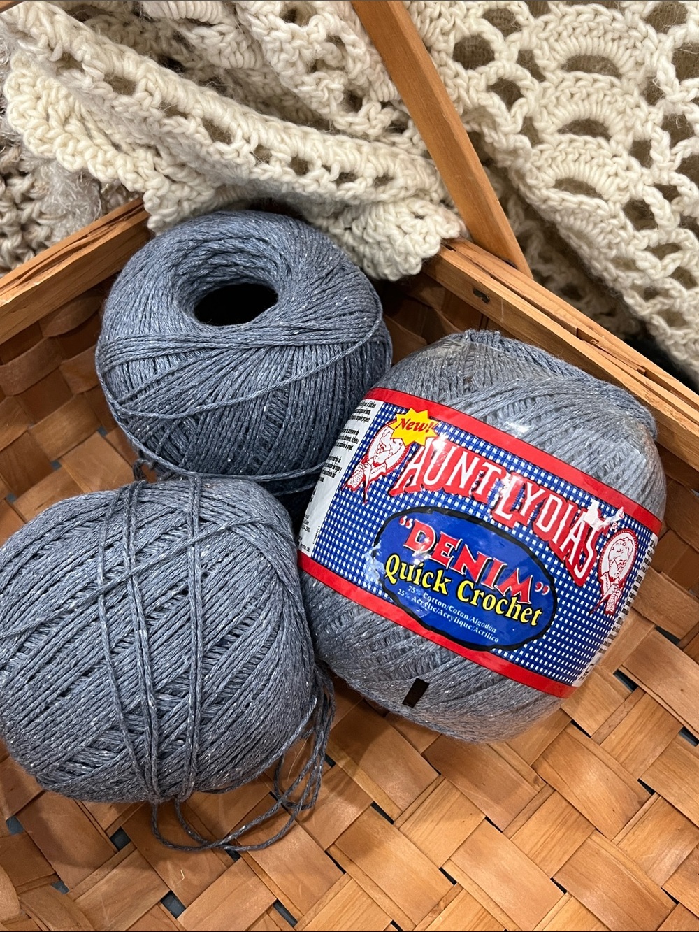 Denim Quick Crochet Yarn Aunt Lydia’s